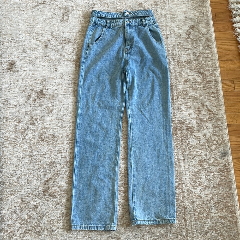 Cutout waist jeans Sz M
